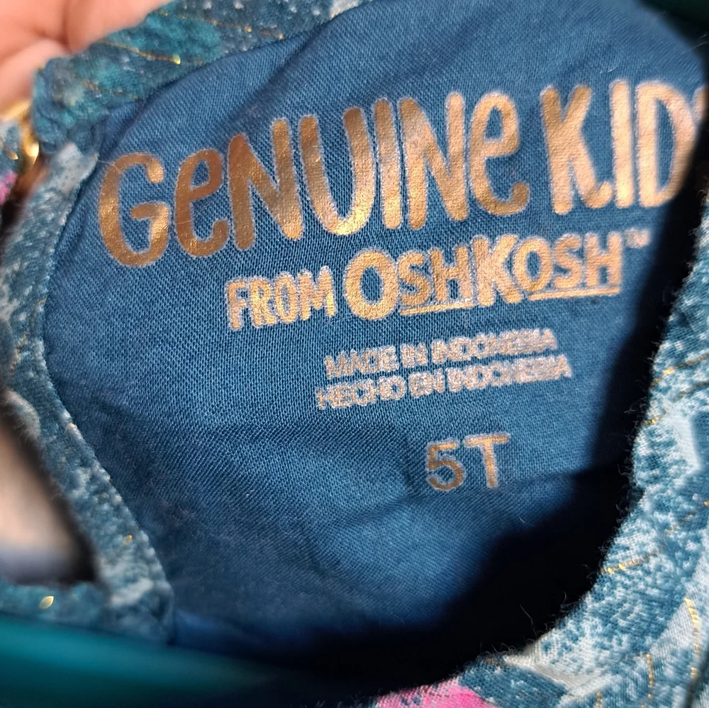 Oshkosh B'gosh Girls Blue Longsleeve Dress Size 5T